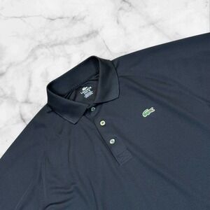 Lacoste Sport Mens Black Short Sleeve Polo Shirt Performance Golf Tennis Size 5